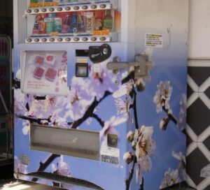 桜の写真自動販売機