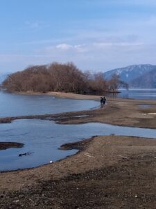 琵琶湖の島が陸続き
